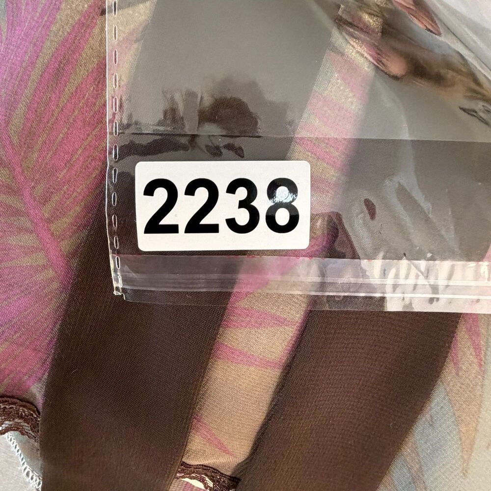 Boston Design Studio Midi Dress Women Petite 12P Palm Print Brown Cream - Picture 7 of 7